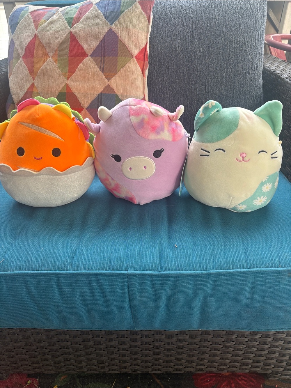 Squishmallows Trio: Orange Taco, Pastel Purple Unicorn, Mint Cream Cat
